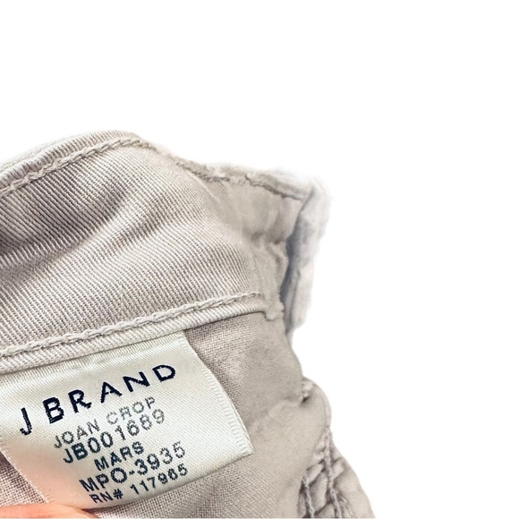 J Brand Joan Corduroy High Rise Wide Leg Crop Pants Light Mars Grey Silver Sz 30 - Picture 10 of 15